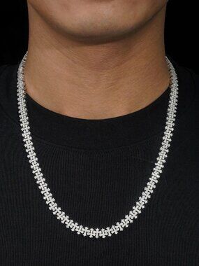 S925 VVS Moissanite Cross Link Cuban Chain